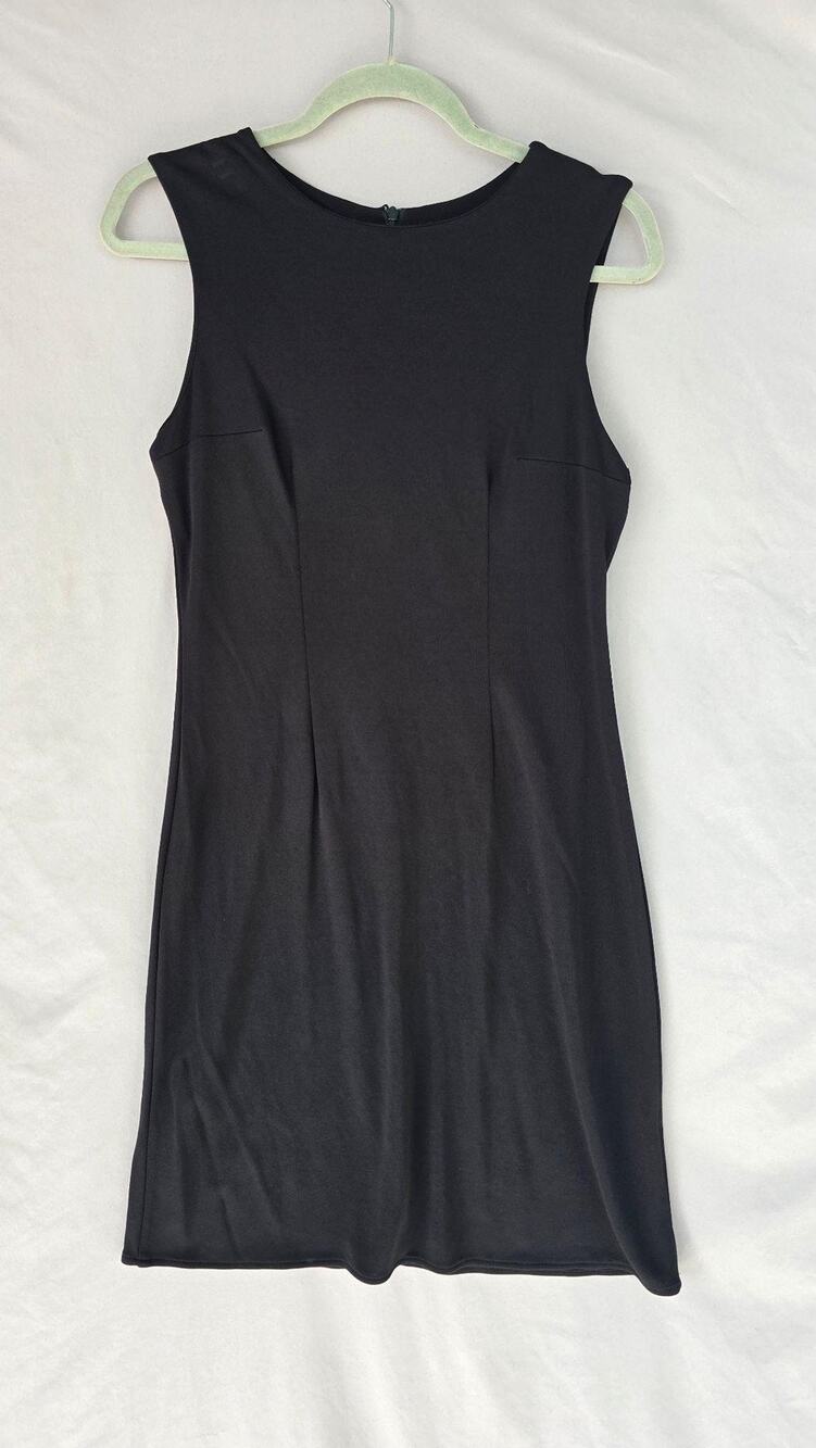 Cinnamon Girl Dress Womens Medium Black Sleeveless Little Black Sheath Hawaii